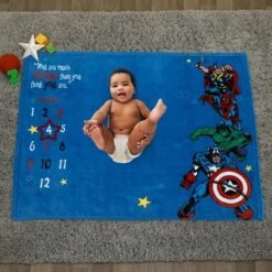 Marvel Comics Super Soft Milestone Baby Blanket 8 Marvel Comics Super Soft Milestone Baby Blanket -Roommates Nursery Outlet Store GUEST f9ac3ac3 48f2 430d 9156 006acb472734