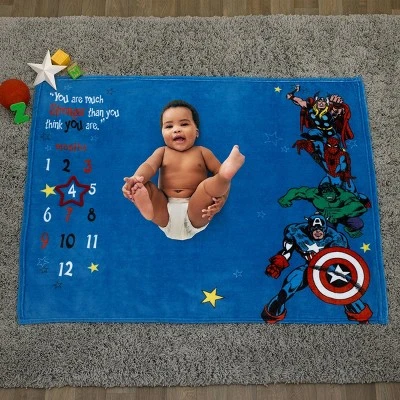 Marvel Comics Super Soft Milestone Baby Blanket 4 Marvel Comics Super Soft Milestone Baby Blanket - Image 4