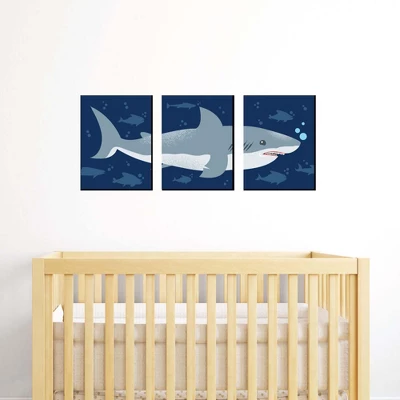 Big Dot Of Happiness Shark Zone - Nursery Wall Art, Kids Room Decor And Jawsome Shark Home Decoration - Gift Ideas - 7.5 X 10 Inches - Set Of 3 Prints 1 Big Dot Of Happiness Shark Zone - Nursery Wall Art, Kids Room Decor And Jawsome Shark Home Decoration - Gift Ideas - 7.5 X 10 Inches - Set Of 3 Prints