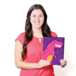 Big Dot Of Happiness Roar Dinosaur Girl - Dino Mite T-Rex Nursery Wall Art And Kids Room Decorations - Gift Ideas - 7.5 X 10 Inches - Set Of 3 Prints -Roommates Nursery Outlet Store GUEST fb490b4e d611 4326 8b79 54f15667fbac