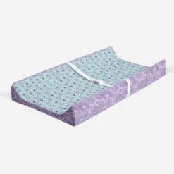Bacati - Isabella Paisley Aqua/Lilac/Purple Floret Changing Pad Cover