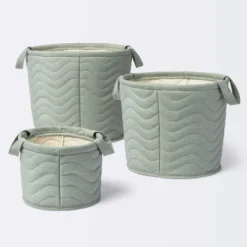 Quilted Fabric Small Round Storage Basket - Green - Cloud Island™ 5 Quilted Fabric Small Round Storage Basket - Green - Cloud Island™ -Roommates Nursery Outlet Store GUEST fe54c62f 90f2 4ff1 bc3f d731445825aa